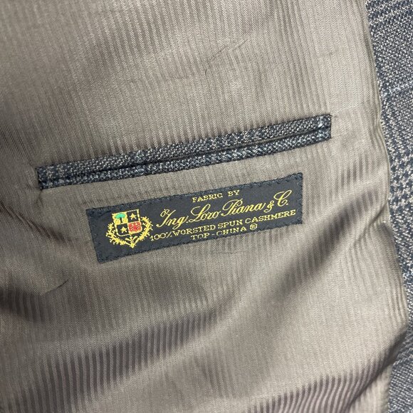 Jack Victor Loro Piana 100% Cashmere Blazer Sport Jacket Plaid 44R Read* - Picture 10 of 16